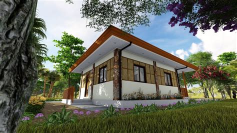 half concrete half amakan house|concrete bungalow house.